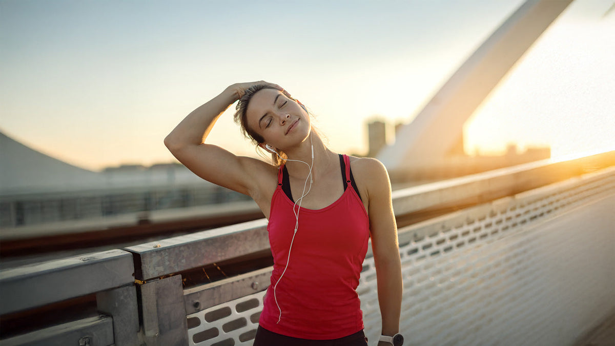 Immagine che rappresenta una donna che fa stretching